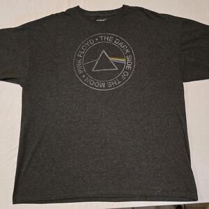 Pink Floyd-Dark Side Of The Moon Gray Short Sleeve Tee with Prism Design